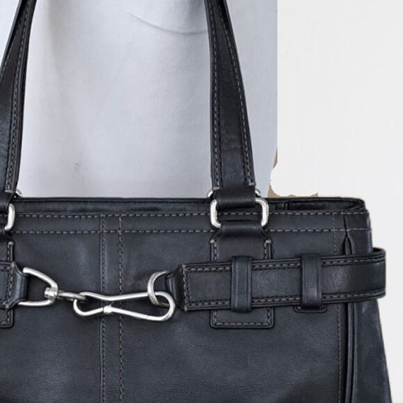 Coach Legacy Hampton Black Leather Satchel - Picture 9 of 12